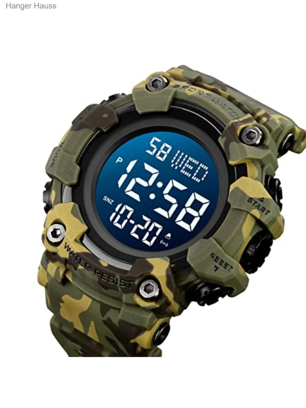 Men's Sport Watch Digital Stopwatch Countdown Waterproof 50m LED